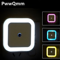 PwwQmm-야간 조명 절약 LED 센서 스마트 황혼부터 새벽까지 램프 침실 화장실 계단 복도용 야간, Eu, 파란