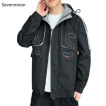 Sevenmoon 여름남자 데일리 경박스럽다 오버핏 간략하다 도안 재킷 코트