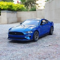 1:34 포드 머스탱 GT 2018 근육 자동차 합금 모델 장난감, 01 Blue