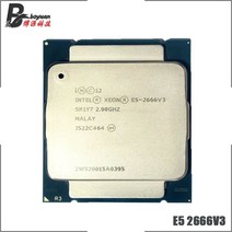 인텔 제온 e5-2666v3 e5 2666v3 e5 2666 v3 2.9ghz 10코어 20스레드 CPU 프로세서 25m 135w lga 2011-3
