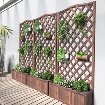 PVC래티스 옥상정원 화분펜스 테라스가림막 정원 프라이버시, (고급형)90x200x40