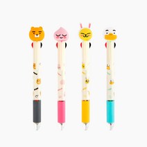 카카오프렌즈 멀티 피규어 4색 볼펜 0.7mm, 어피치