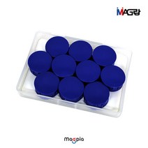 문구랑만들기랑 메모홀더 자석 마그피아 칼라원형 자석홀더 무광 (대) 32mm 20개입, 20개입-파랑