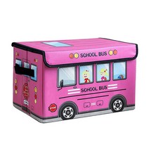 한수위 장난감 정리함 접이식 다용도 박스 블럭 수납, 핑크