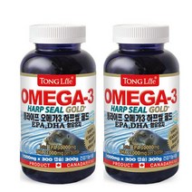 통라이프 오메가3 하프씰 골드 EPA DHA 순수 하프물범유100% 오일 300캡슐x2병 캐나다직수입완제품 신공전 신제품 하루섭취량 15회정제 콜레스테롤 혈행 기억력 혈중중성지질개선 도움 영양제 중장년층 노년층 어린이 남녀 중금속테스트완료, 2통, 300캡슐