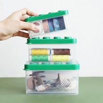 간식 바구니 미니 수납 공간활용 깔끔 소품 정리함 블럭 스토리지 박스 3P, 레드