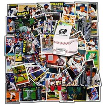 Cosmic Gaming Collections MLB 야구 카드 히트 컬렉션 선물 상자 및 수집 가이드 | 공식 MLB 카드 100장 | 포함: 유물 사인 또는 저지 카드 2장