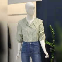 [나이스클랍]빅카라 블라우스A232PWB407GN