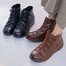 천연가죽 앵글부츠 부티 플랫워커