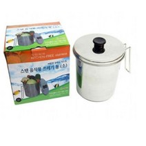 주방 필수 아이템 청결 스텐 소형 음식물 쓰레기통 2L
