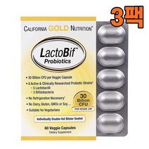 California Gold Nutrition 캘리포니아 골드 뉴트리션 락토비프 프로바이오틱스 300억 CFU 60베지캡슐, 3팩