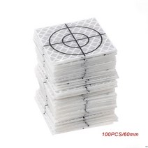 측량장비 리플렉터 시트 반사 테이프 타겟 토탈 스테이션 20/30/40/50/60mm 100 피스, 05 60mm