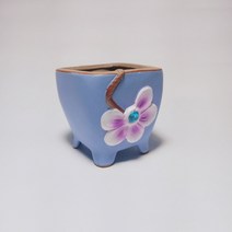 고구려화분 파란색 큐빅 세라믹 다육화분