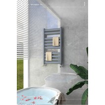 욕실용 난방기 라디에이터 화장실 수건 벽걸이 스팀, 1m블랙