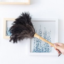 이동식 산업용 집진기 먼지 흡입기 목공 소형 사이클론 좋은 품질의 나무 손잡이 타조 깃털 자동차 및 컴퓨, 01 black  height  40 cm