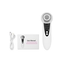피부관리기 홈케어 리프팅 쿨링마사지기 클린징 ems 얼굴 스파 마사지 초음파 세척기 미세 전류 미용 장치 페이셜 라이트 테라피 피부, 유형 3 흰색