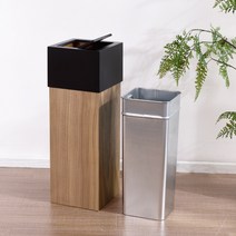 원목 플랩 휴지통 노르딕 가정용 거실 나무 재팬 호텔 사각 원목 휴지통, 1. 22.5x22.5x65(스윙뚜껑) + 내통포함