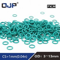 고무오링 패킹 실리콘 오링 고무링 10 개/몫 고무 링 녹색 FKM O 씰 CS1mm 두께 OD3/4/5/6/7/7.5/8/9/10/11, 08 9x7x1mm_03 30pieces