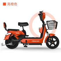2인승 전기자전거 48V 20ah 자녀통학 장보기 나들이, 오렌지