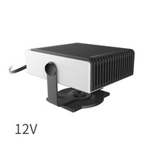 자동차히터 자동차 히터 12V/24V 전기 겨울 따뜻한 360 학위 조절 트럭 팬 가열 Demister 휴대용 창 안개 D, 01 black 12V