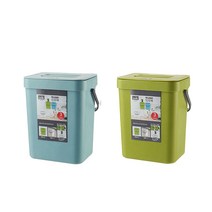 브랜드미 다용도 음식물 쓰레기통 3L 5L 부착형 걸이형, 블루5L