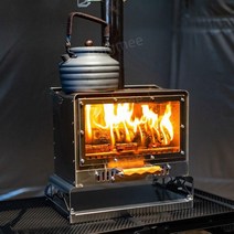 캠핑화목난로 벽난로 불멍 캠핑난로 펠릿 연통 장작, A. 기본 모델