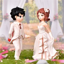 시크릿블랙 웨딩드레스 커플 미니어처 책상소품 피규어 3298 (8061887A)