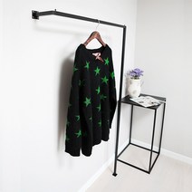 코코디피 기억나니 국산 벽면 고정 부착 행거 디스플레이 옷가게 옷걸이 주문제작, 검정색