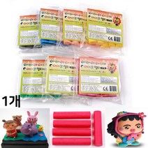 이야코 칼라 유토 리필용 5줄 굳지않는 점토 만들기, 초록