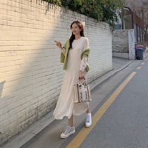 얀새 스텔라 살랑살랑 주름 롱 one piece