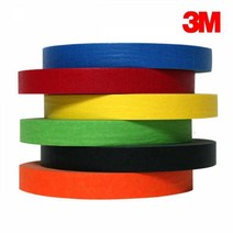 3M 칼라 종이 마스킹테이프 15mm 페인트작업 표시안나는 놀이바닥표시, 3M 흑색