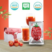 햇또롱 GAP 충남부여 대추방울토마토즙 120ml*30포 1박스 해썹 방울토마토 어린이 기호식품 품질인증, 120ml, 1개