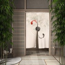 동물 문 커튼 중국어 잉어 호랑이 표범 새 파티션 화면 복도 입구 출입구 일본 방 장식, CLX00324+70x120cm
