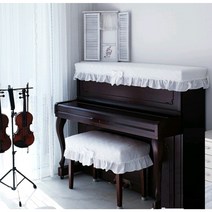 러블리하우스 피아노커버 맞춤제작(덮게 의자), 워싱백아이보리색