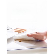유리 대용 pvc 식탁보 방수 및 노 워시 테이블 매트 투명 커피 책상 주방 식탁 PU, 70x130CM, 향균 투명 7.0 두께 5.0