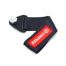 CNSPEED 견인 스트랩 레이싱 카 견인 스트랩 견인 로프 후크 견인 바 나사 및 너트 YC101109, 검정