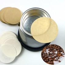 커피필터 100PCS 라운드 커피 필터 용지 56mm 60mm 68mm 에스프레소 커피 메이커 V60 도저 커피 필터 도구 Moka Pot Paper Filter, 3. 6.8cm, 1. White