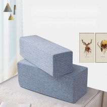 사각 스펀지 쿠션 소파 팔걸이 각진 베개 팔 다리 받침 스퀘어, 정방형 15x15x50cm, 회색