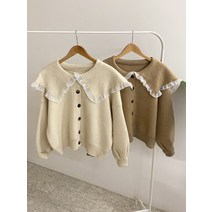 허니제이 / 클린솝 빅카라 레이스 박시핏 가디건(2color)