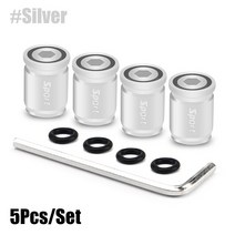 릴리프밸브 열교환기 안전밸브스포츠 도난 방지 타이어 밸브 캡 알루미늄 합금 스템 휠 자동차 액세서리, 02 Silver