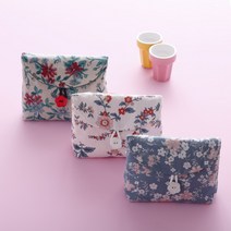 [DIY키트 패키지] 화장품 파우치 만들기 파우치백 수국아이보리 봉투파우치 알로하소라 플록스 디자인선택3