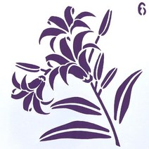 스텐실 도안 나리 꽃B-08-006