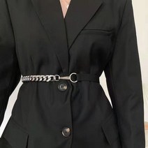 FREELIFE 골든 체인 벨트 탄성 실버 금속 허리 여성을위한 스트레치 숙녀 코트 허리띠
