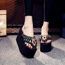 ZHIMIAO 슬리퍼 여성 여름 2020 쿨링 한판 패션 통굽 웨지 힐 조리 LLB061008