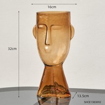 테라리움 플랜테리어 다육 유리병 미니온실북유럽 스타일 유리 꽃병 얼굴 모델 테라리움 홈 테이블 장식, 04 Gray-big