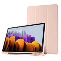 GSB 갤럭시탭 S펜 수납 파스텔 스마트 커버 케이스, 베이비 핑크