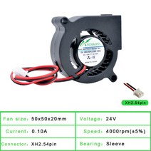 프로젝터 3D 프린터에 대한 ACP5020-Blower 팬 5cm 50mm 50x50x20mm DC5V 12V 24V 터보 송풍기 냉각, 03 24V Sleeve 4000rpm