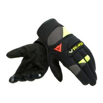 다이네즈 VR46 커브 숏 글로브 블랙 앤트러사이트 플루오 옐로우 여름 오토바이 라이딩 장갑 DAINESE VR46 Curb Short Gloves, XXS