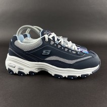 스케쳐스 딜라이트 여성 Skechers DLites Life Saver Navy White Light Blue Shoes Size 8 W
