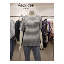 [안지크(ANSICH)] 동아 안지크 시원한 린넨 반팔 스트라이프 티셔츠 DD2TS5920